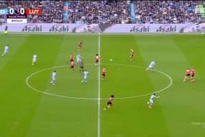 2024年04月13日 2分优势登顶！曼城5-1卢顿 哈兰德点射+造乌龙多库独造三球